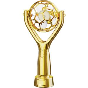 Soccer Trophy Shaped Handheld Fan, Soccer Gifts for Sports enthusiasts, Kids, Boys and Girls, Portable USB Rechargeable Mini Fan for Stadium, Game Day, 2026 World Soccer Event, Outdoor, Gold