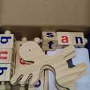 Wooden Reading Blocks for Kids 3 4 5 Years, Short Vowel Rods Spelling Games Flash Cards Turning, Site Words Montessori Spinning Alphabet Learning Toy for Preshcool Boys Girls.