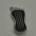 Pedal Pad-Style Cover - No Drilling Anti-Slip Aluminum Brake and Accelerator Pedal Covers - Hot Rod Rat Chrome Custom Gas Pedal Pad Cover Accessories