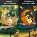 ZNYCYE Solar Lights Outdoor Decorative Moon Angel Solar Stake Lights Pathway Lights, Birthday Gifts for Women mom Grandma,Fairy Garden Decor Waterproof for Walkway, Yard, Lawn, Patio (Warm White)