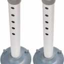 Foot Tube and Suction Cup Tips, for Toilet Safety Rail and Shower Chair Bench Bath Stool, Replacement Suction Cups Tips and Aluminum Tubes, 5 Height Adjustable Leg Tube Accessories