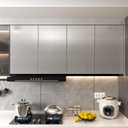 Cohoo Home Stainless Steel Contact Paper Peel and Stick Countertop Silver Stainless Steel Wallpaper for Kitchen Backsplash Self Adhesive Wallpaper Dishwasher Fridge Appliances Cover 17.7inW 393inL