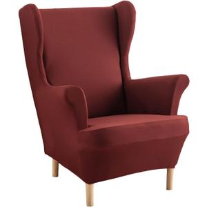 Wingback Chair Covers Stretch Wing Chair Slipcovers with Arms 1 Piece Universal Spandex Fabric Non-Slip Sofa Cover with Elastic Bottom for Living Room Bedroom Large 