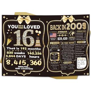 OJsensai Happy 16th Birthday Card & Gifts for Boys Girls Him Her,13 Year Old Birthday Decorations for Teenagers Son Daughter Nephew Niece