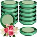 12 Sets Large Flower Foam with Bowl Kit 6.5 Inch Round Floral Foam Blocks Bulk DIY Green Flower Arrangement Supplies Floral Arranging Kit for Wedding Birthday Party Table Centerpiece Decorations