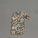 iFiLOVE for iPhone 16 Plus Bling Diamond Case, 3D Luxury Sparkle Glitter Crystal Rhinestone Butterfly Flower Pendant Charm Case Cover for Girls Women Kids (Clear)