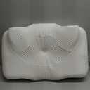 Osteo Cervical Pillow for Neck Pain Relief, Hollow Design Odorless Memory Foam Pillows with Cooling Case, Adjustable Orthopedic Bed Pillow for Sleeping, Support for Side Back Sleepers (Standard High(24.5*16.5*5.2/4.1 inches), White)