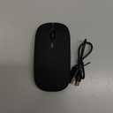 Wireless Bluetooth Mouse, Rechargeable, LED, Silent, Ultra-thin Design (Bluetooth 5.2 and 2.4GHz USB Receiver) | Portable Computer Mouse for Laptops, iPads, MacBooks and Apple Devices (Black)