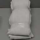 Beige White Pleated Extra Wide Living Room Curtains 84 Inches Long 2 Panels Set, Neutral Textured Linen Sheer Curtain Light Filtering Privacy Sliding Door Thick Drape Large Window 70"W x 84"L Back Tab