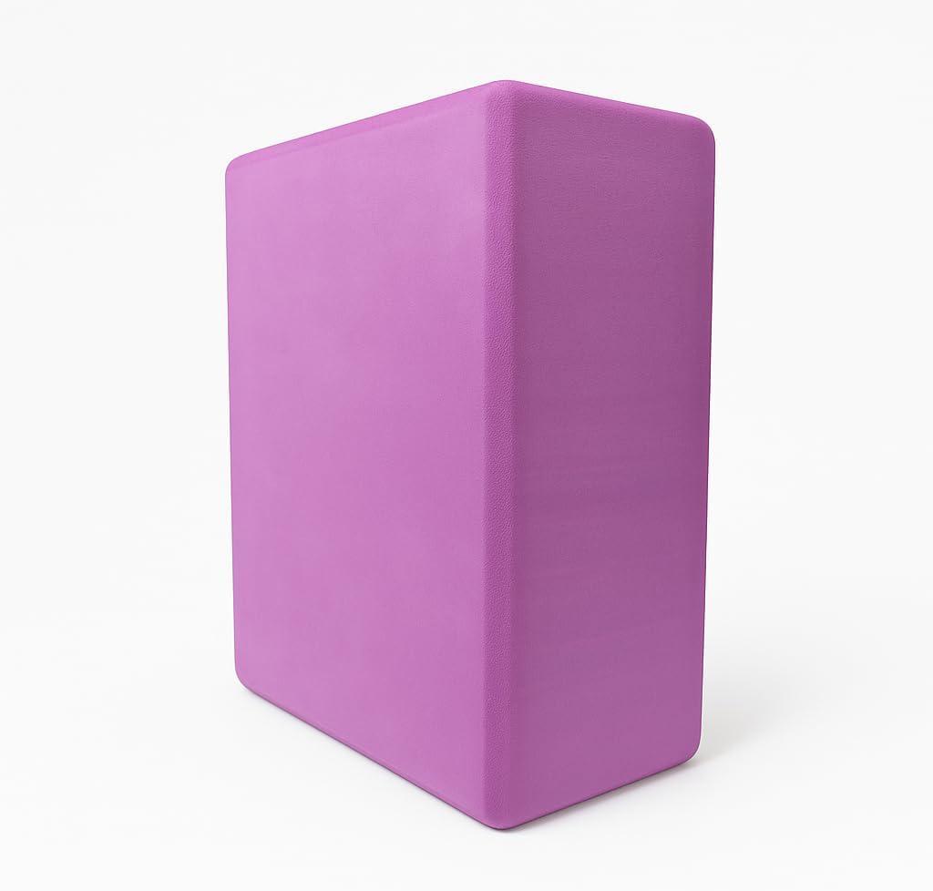 Yoga Block  High Density EVA Foam Yoga Brick for Stability, Balance & Stretching  NonSlip, Lightweight & Durable  9 x 6 x 4 (Purple)