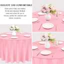 4 Pack Round Tablecloth 90 Inch Polyester Washable Fabric Table Covers for Wedding Dining Table Parties Banquet DecorPink