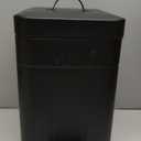 CEROELDA Small Trash Can with Lid-5L/1.3 Gal,Stainless Steel Outdoor Dog Poop Garbage Can-Farmhouse Retro Metal Waste Bin w/Step Pedal for Bathroom Bedroom Office-Soft Close-Black