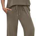 Sampeel 2 Piece Sets for Women Casual Summer Travel Vacation Outfits Short Sleeve Lounge Set, Small
