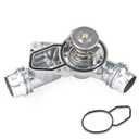 MILIPARTS Aluminum Engine Coolant Thermostat Housing Assembly with Sensor Compatible with BMW E36 E39 E46 E53 E85 X3 X5 Z3 Z4 320i 323i 325i 328i 330i 525i 530i OE11537509227 11531437040 11531436823