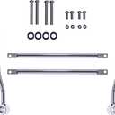 Universal Motorcycle Saddlebag Side Support Bars Mounting Brackets Compatible for Harley Honda Yamaha Suzuki Kawasaki (Silver)