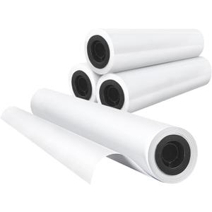 Plotter Paper 24"x 150' Wide Format Blueprint Paper, 4 Rolls, Goefun 20lb CAD Bond Rolls on 2" Core for CAD Printing on Inkjet Printers