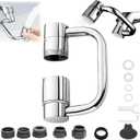 U Shape Faucet Extender  360 Rotatable Sink Aerator, Universal Bathroom/Kitchen Faucet Attachment, Splash-Free & Dual-Mode Water Flow, Easy Install with Adapters(1)