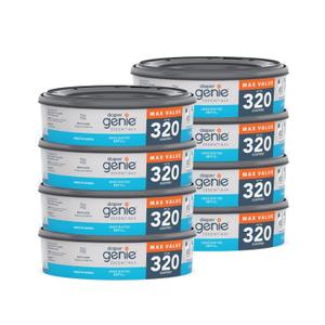 Diaper Genie Essentials Round Refill 8-Pack | Holds Up to 2560 Newborn Diapers | Features Unscented Continuous Film | Compatible with Diaper Genie Complete and Expressions Pails,8 Count 