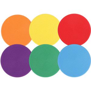 4inch & 9inch Poly Spot Markers for Agility Dot for Gym/PE Training, Dance, 6/12/24 Pcs Round Multiple Color & Size Rubber Non-Slip Spot Marker for Games, Floor Dots and Sport Activities