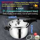Premium Stainless Steel Pressure Cooker 4 quart small,8 Safety Features & Quick Cooking | stovetop pressure cookers;instant pot pressure cooker;olla de presion pressure cooker 4+qt mini