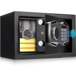 1800°F/ 35 Min Small Fireproof Safe, 15.25 Lbs Heavy Duty Safe Box
Mini Fire Safe with Alarm System, Digital Keypad, Silent Mode, LED Light, Hidden Hinges & External Battery Compartment