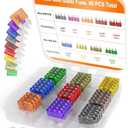 Mini (Dual Blade) / APM, ATM/Car Fuse Assortment Kit, 45 Pieces, Automotive Blade Fuse, 9 Current Ratings - 2A/ 3A/ 5A/ 7.5A/ 10A/ 15A/ 20A/ 25A/ 30 amp