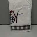 Artoid Mode Black White Buffalo Plaid Xmas Trees Joy Christmas Kitchen Towels Dish Towels, 18x26 Inch Seasonal Winter Decoration Hand Towels Set of 2