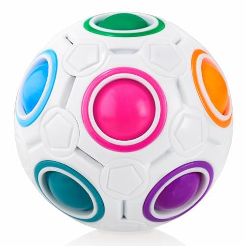 CUBIDI® Original Rainbow Puzzle Ball I Brain Teasers for Kids Ages 6-10 I for Boys and Girls 6+ Years I Travel Toy for Children | Fidget Ball Magic Ball