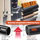Door Security Bar - Upgraded Anti-Slip Base,Heavy Duty Burglar Door Stopper Stick,28-52" Adjustable Barricade Safety Jammer Stoper for Front Door Patio Sliding Glass Window,Black
