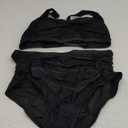 Daci Women's Plus Size Bikini Sets - High Waisted Two-Piece Swimsuits with Tummy Control (X-Large, Black)
