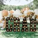 2026 Graduation Decorations  2.3FT Large PRECUT PROM Marquee Light Up Letters Kit  Mosaic Foam Board Sign  Class of 2026 Congrats Party Supplies for Kindergarten Preschool High School College