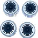 2-3/8" Dust Cap Grease Cover Axle Dust Covers Dust Cap Hub Dust Cap Cup Grease Cover & Rubber Plugs for 2.44 Dexter EZ Lube Camper Axle Trailer Axle & Outer Bearing LM67048 15123(4 Pack)