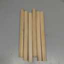 6PCS Dowel Rods Wood Sticks, 1x12 Inch Unfinished Round Wooden Hardwood Sticks for Arts, DIY, Crafts, Tiered Cake Support and Wedding Ribbon Wands