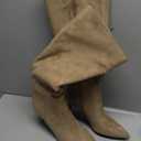 Knee High Boots Women Pointed Toe Tall Boots 3 In Stiletto High Heel Long Boots Side Zipper Dress Knee High Boots (8, Tan Suede)