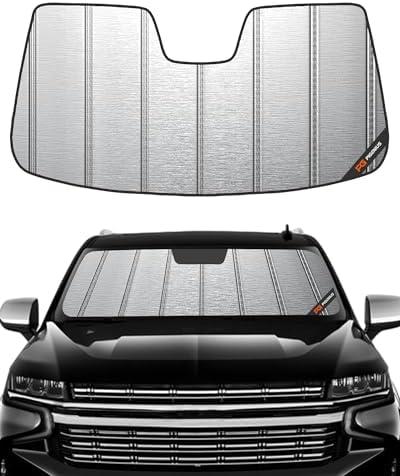 Pigenius Windshield Sun Shade for Cadillac Escalade/Chevy Tahoe/Suburban/GMC Yukon 2021-2024,Front Window Sunshade,Blocks UV Rays,Windshield Sunshade Cover Warm Weather Keep Your Seat Cooler