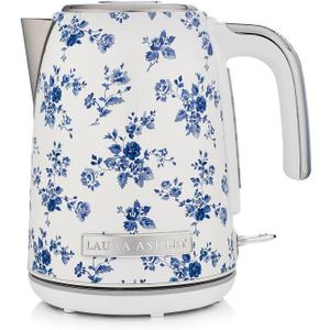 Laura Ashley Stainless Steel Electric Kettle 1.7 Liter - 1500W Rapid Boil Electric Kettles for Boiling Water - Electric Tea Kettles Automatic Shut Off - Overheat & Boil Dry Protection Jug Kettle