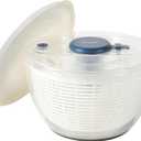 Sur La Table Kitchen Essential 6.3 Qt Salad Spinner, Fruit Wahser, Fruit Washing Bowl with Strainer, Vegertable Cleaner, Salad Cleaner, Lettuce Washer - Navy Blue