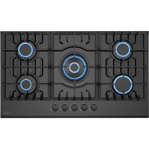 Empava 36" Bulit-in Tempered Glass Gas Cooktops 5 Italy Imported Sabaf Burners Stove Tops, 36 Inch, Black Empava 36" Bulit-in Tempered Glass Gas Cooktops 5 Italy Imported Sabaf Burners Stove Tops, 36 Inch, Black