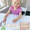 Hadley Designs Desk Name Tags for Classroom - 25 Student Desk Name Plates for Classroom Decor, 9x3 Pastel Nametags Cubby Labels Teacher Supplies, 1st 2nd 3rd Grade Kindergarten Preschool Must Haves