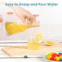 Wikapy Bedside Water Carafe and Glass Set With Silicone Coaster for Nightstand, Bedroom, 18 OZ Clear Mouthwash Dispenser for Bathroom