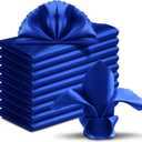 60 Pieces Royal Blue Satin Napkins 20x20 Inches Satin Cloth Napkins, Square Satin Napkins with Scalloped Edges, Elegant & Silky Table Napkins for Restaurant Banquet Wedding