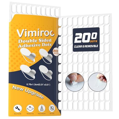 200Pcs Double Sided Sticky Dot Stickers Removable Round Putty Clear Sticky Tack No Trace Sticky Putty Waterproof Small Stickers for Festival Decoration