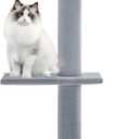 Max & Marlow Cat Tree Floor to Ceiling Cat Tower Height 95-108" Adjustable Kitten Tree Tall Climbing Tree with Carpet Scratching Post and Mat Cat Pole for Indoor Cats,Light Grey