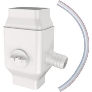 Prestantious Gutter Downspout Diverter Fits for 2"x3" Standard Downspout, Rainwater Collection System with Adjustable Valve, Rainwater Diverter to Direct Water into Rain Barrel, 4ft. 1-1/4 Hose
