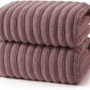 REDKISS Set of 2 Large Bath Towels 3163 inches, 100% Cotton, Ultra Soft and Absorbent, Quick-Dry Towels, Perfect for Bathroom,Plush Shower Towels-RED