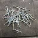 Slip on Drapery Hooks, Metal Curtain Hooks Stainless Steel Drapery Pins and Hook, Door Curtain Hangers for Window Curtain Door Curtain and Bathroom Curtain (Silver,60 Pieces)