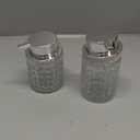 CICUFY Foaming Soap Dispenser 2 Pack, Foam Hand Soap Dispenser for Bathroom Kitchen Liquid Refillable Clear Glass Bottles with Silver Pump(Diamond PatternClear)