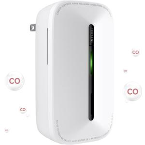 Carbon Monoxide Detectors Plug in, 10-Year Battery Powered CO Detector with Breathing Light, Portable Traval Carbon Monoxide Alarm for Home/Office/RV, 1Pack