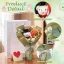 Graduation Crochet Flower Bouquet Set Includes Stuffed Bear Knitted Sunflower Daisy Eucalyptus Greeting Card Gift Bag 2026 Green Flower Bouquet Graduation Gift