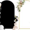 Wokceer 7.2 FT Wedding Arch Stand and Arch Cover, Metal Arch Backdrop Stand with Arch Stand Cover for Birthday Party Wedding Ceremony Bridal Baby Shower Event Decor, Black, DoorCover 1.2M-Black-K